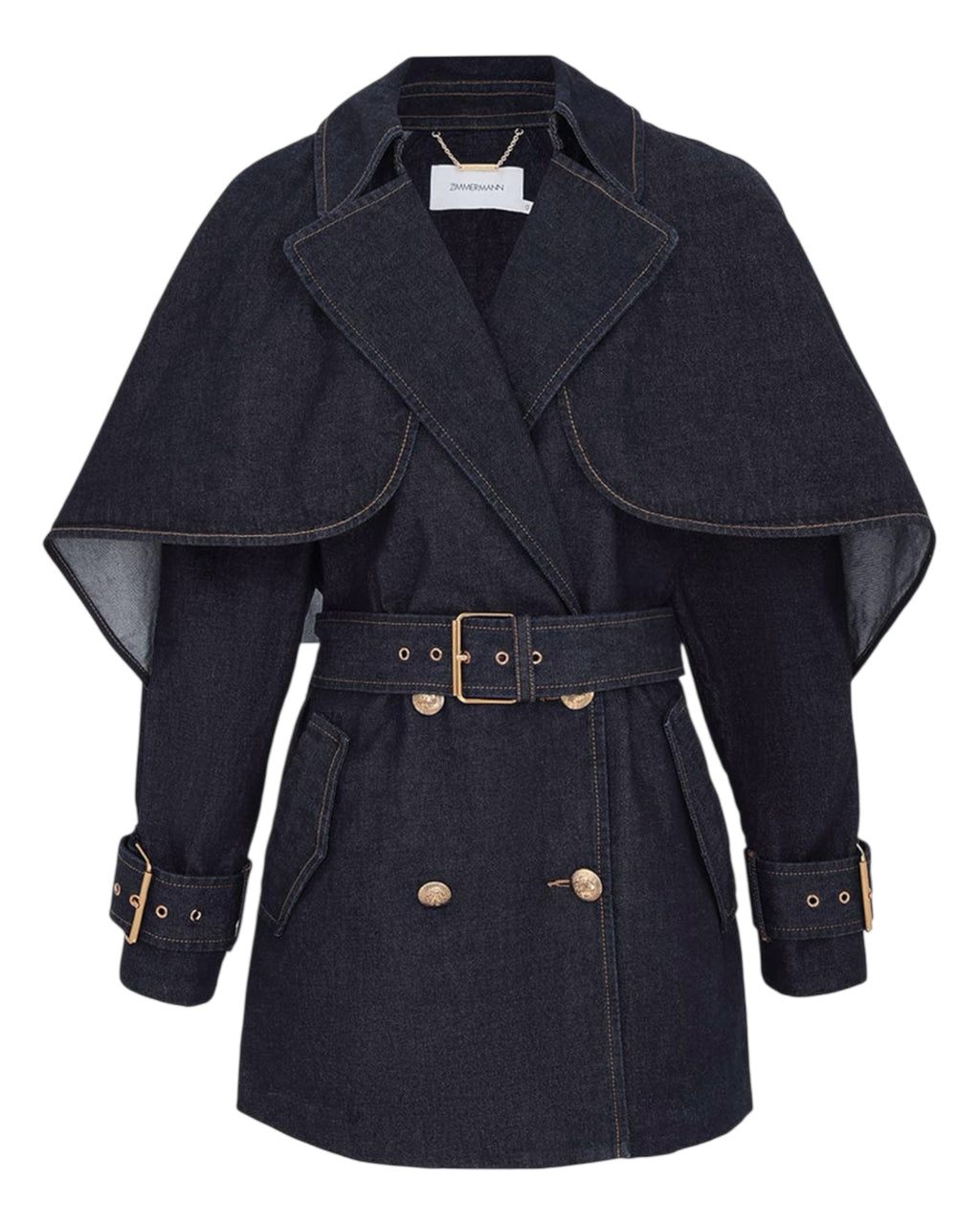 Zimmermann 
Crush Denim Trench Coat