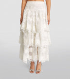 ZIMMERMANN High Tide basque-waist skirt