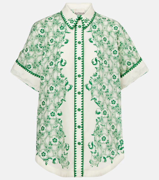 00102 ALÉMAIS

Olive Printed Shirt & Miniskirt Set