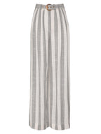 ZIMMERMANN Matchmaker Pin Tuck Pant in Blue/Cream Stripe