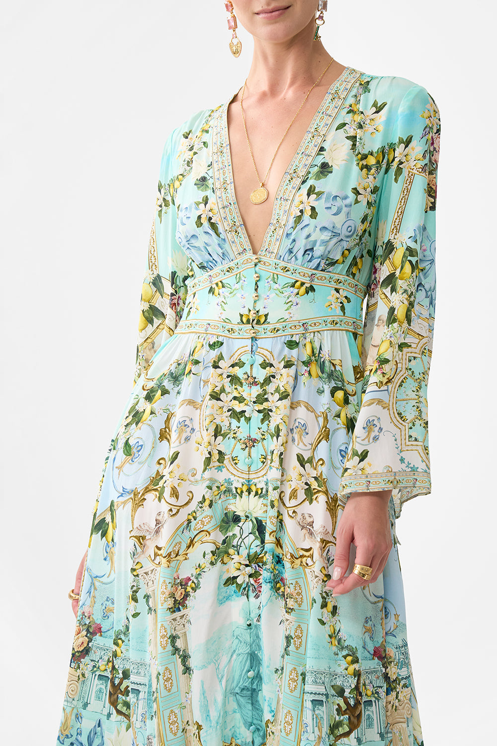 CAMILLA + The White Lotus Crystal Maxi Dress