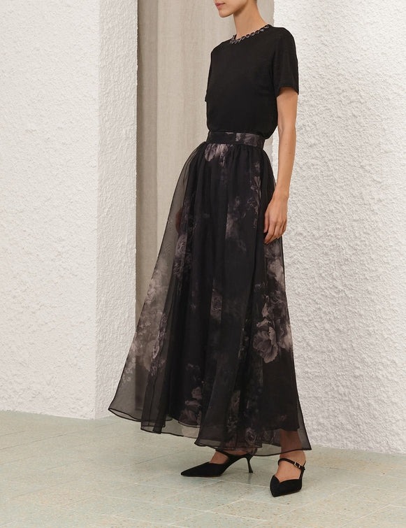 Zimmermann Hypnotic Maxi Skirt — Ghost Floral