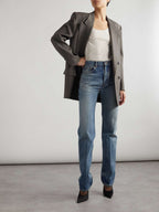 SAINT LAURENT - Double-Breasted Wool-Gabardine Blazer