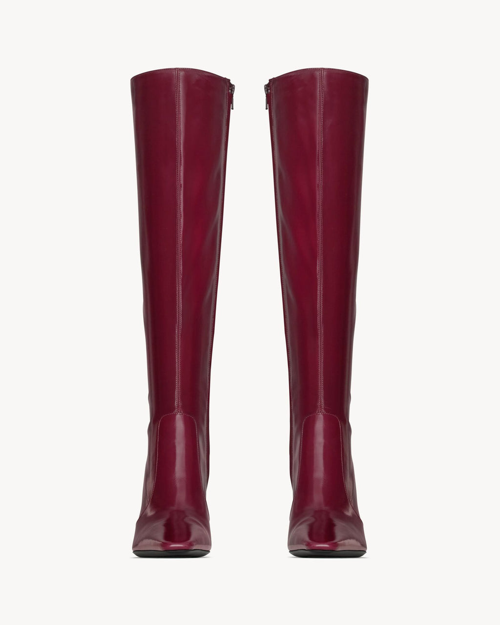 SAINT LAURENT Françoise Boots in Smooth Leather – Bordeaux