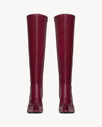 SAINT LAURENT Françoise Boots in Smooth Leather – Bordeaux