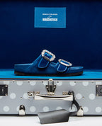 БИРКЕНСТОК
 x Manolo Blahnik Arizona декорированные бархатные шлепанцы