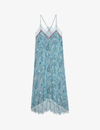 ZADIG & VOLTAIRE Risty Paisley-Print Dress in Denim