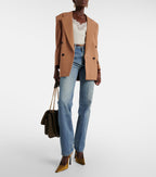 SAINT LAURENT – Double-Breasted Wool-Gabardine Blazer