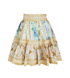 ZIMMERMANN Rhythm gathered metallic floral-print gauze mini skirt