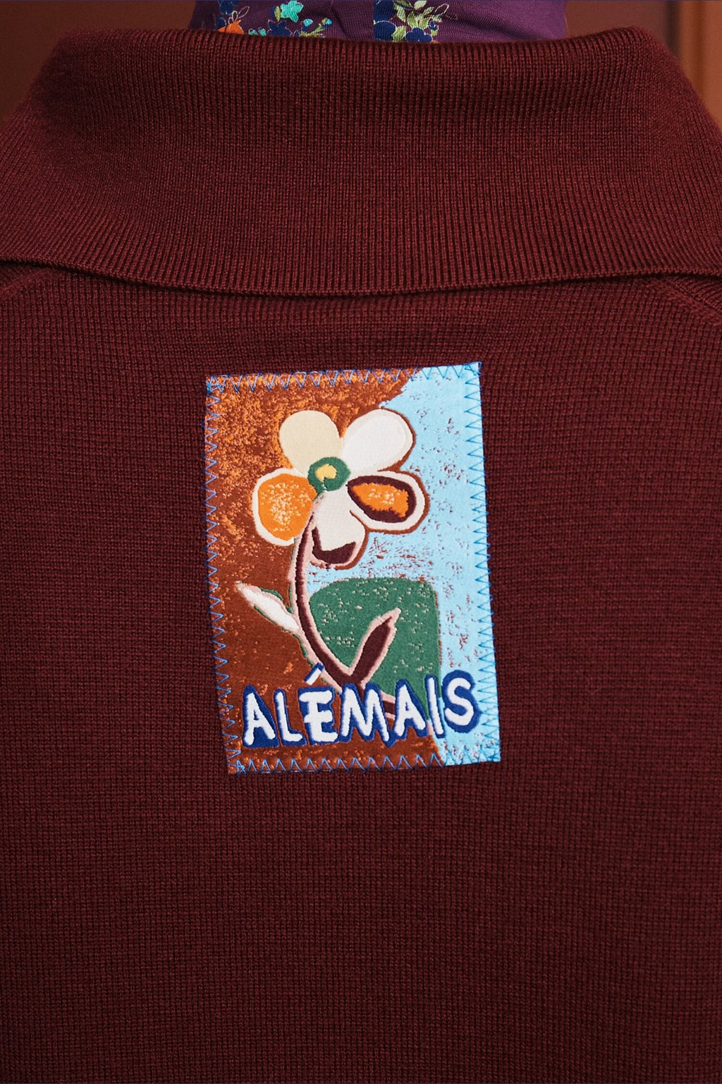 ALÉMAIS — CLAUDIA KNIT WOOL POLO SWEATER