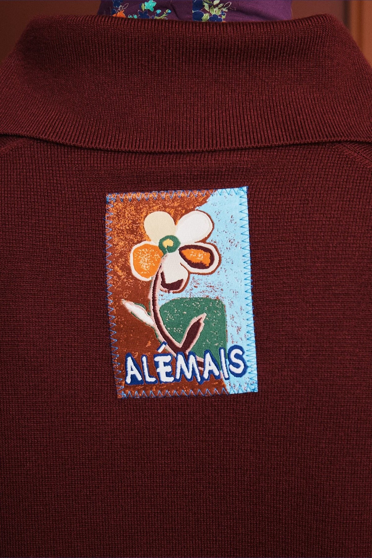 ALÉMAIS — CLAUDIA KNIT WOOL POLO SWEATER