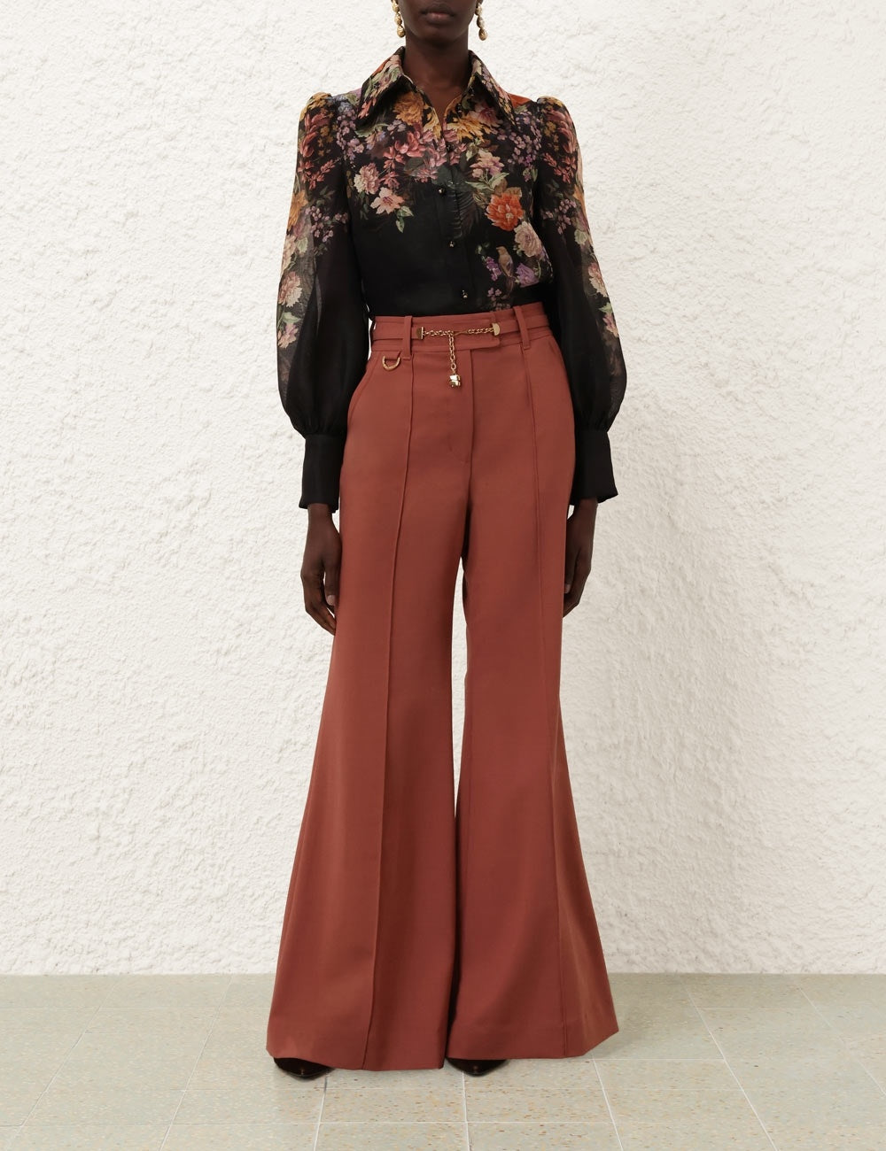 Zimmermann 
Pavilion Tie  Neck Shirt