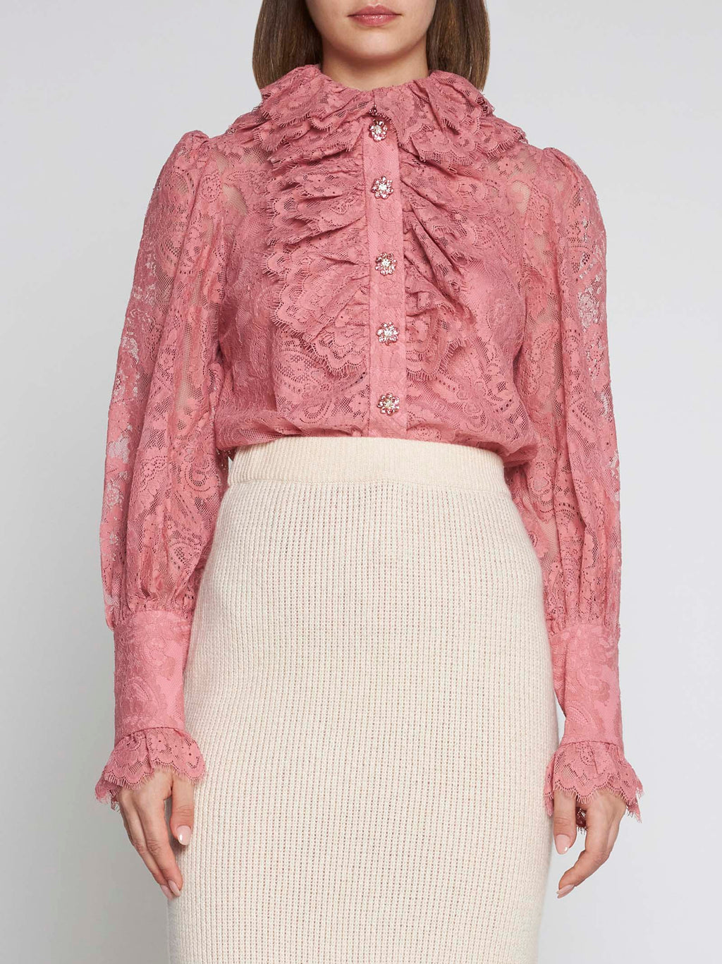ZIMMERMANN Kaleidoscope Floral-Lace Overlay blouse