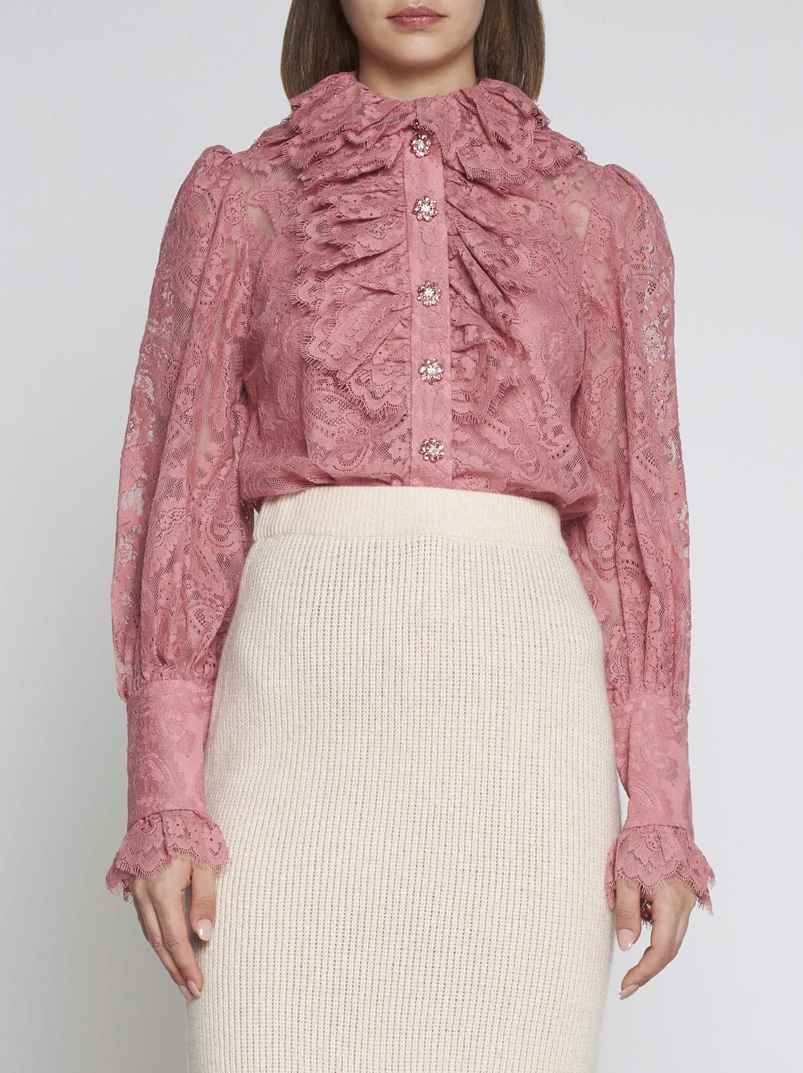 ZIMMERMANN Kaleidoscope Floral-Lace Overlay blouse