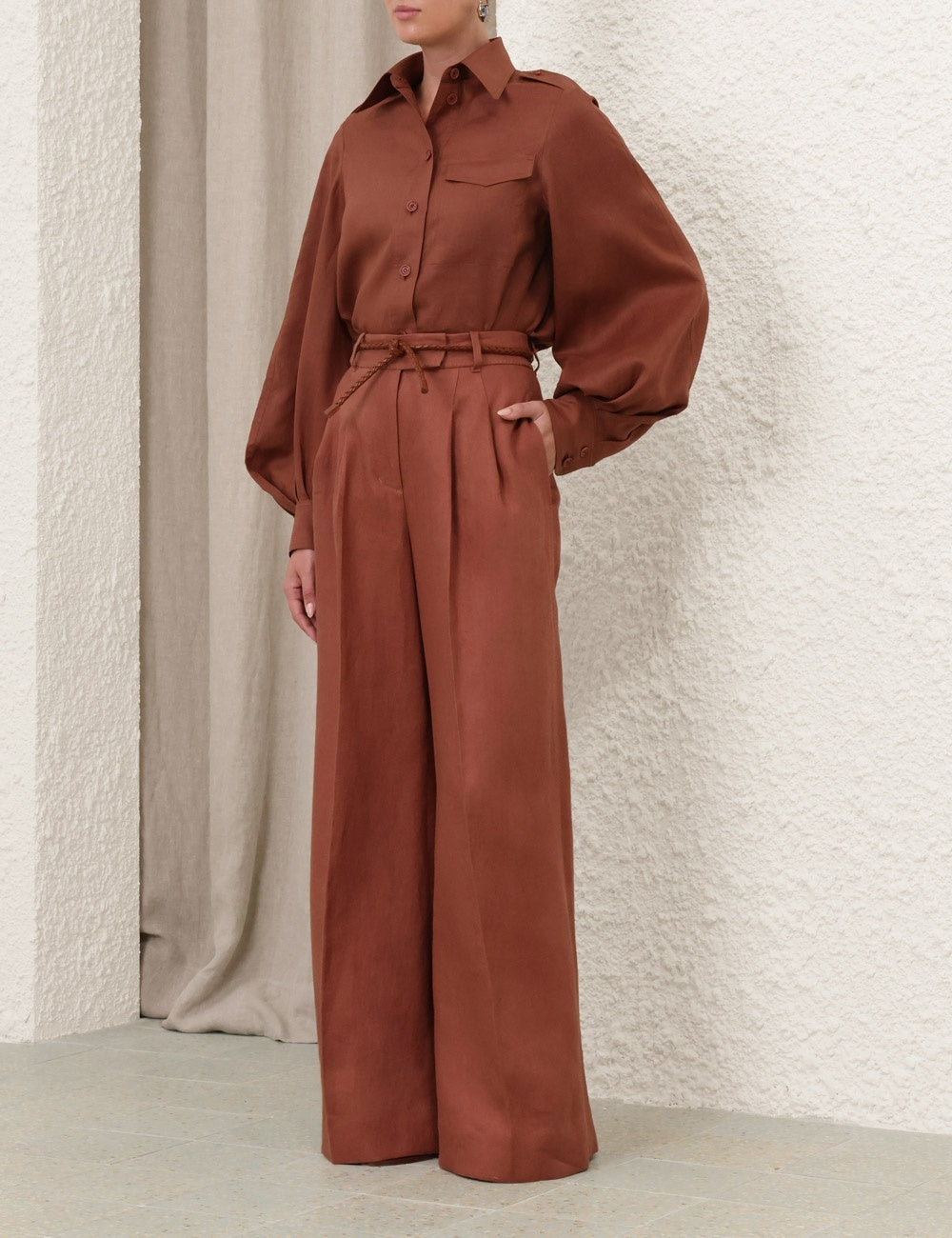 ZIMMERMANN 
Illuminate Linen Wide Leg Pant