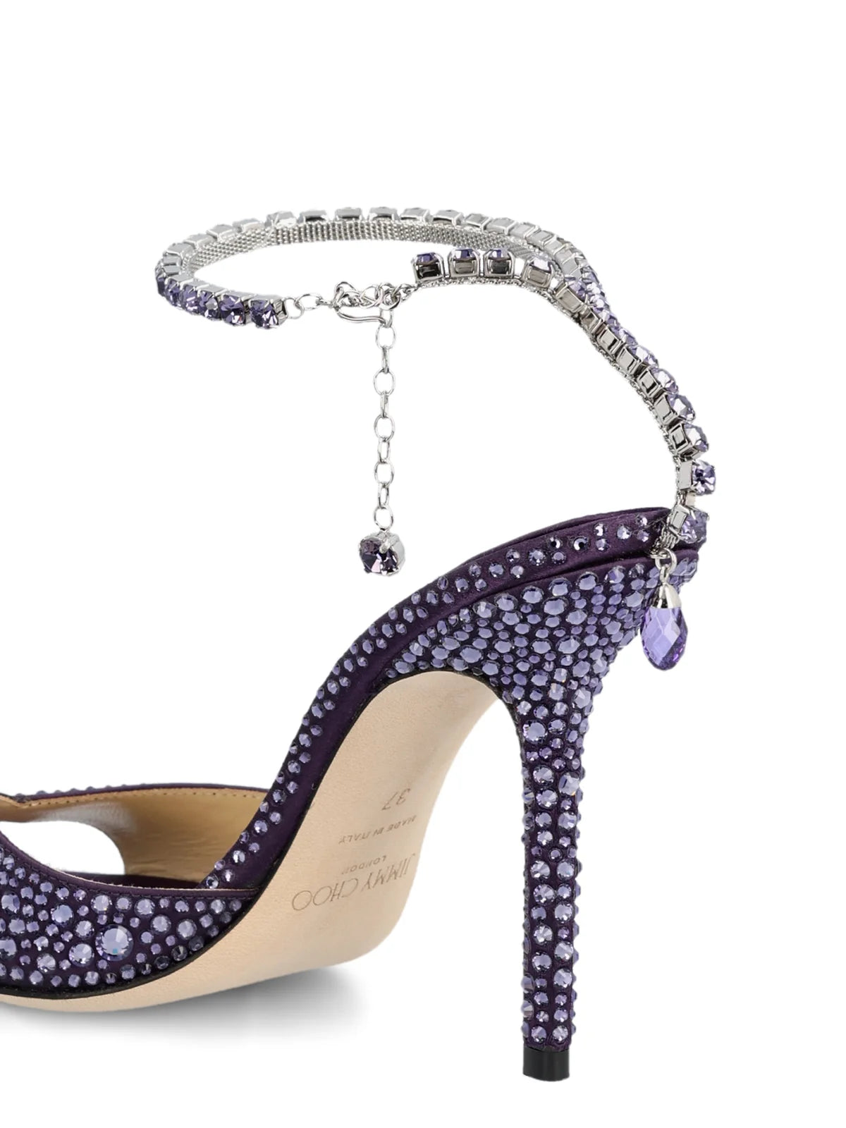 JIMMY CHOO Saeda 100 Embellished Open Toe