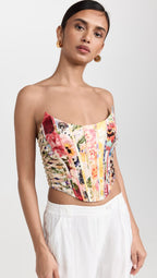 ZIMMERMANN Strapless boned-bodice top