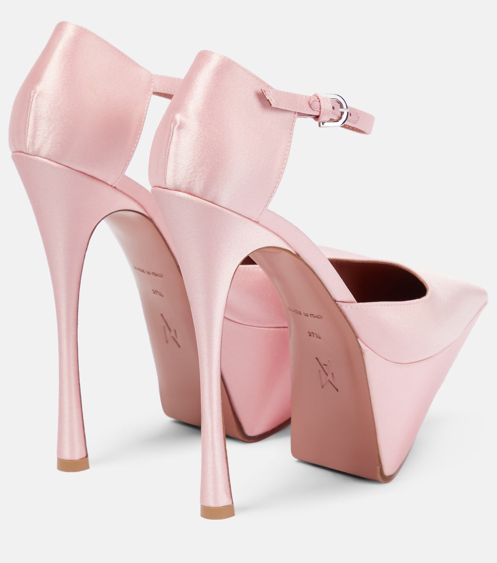 AMINA MUADDI
Angelica satin platform pumps