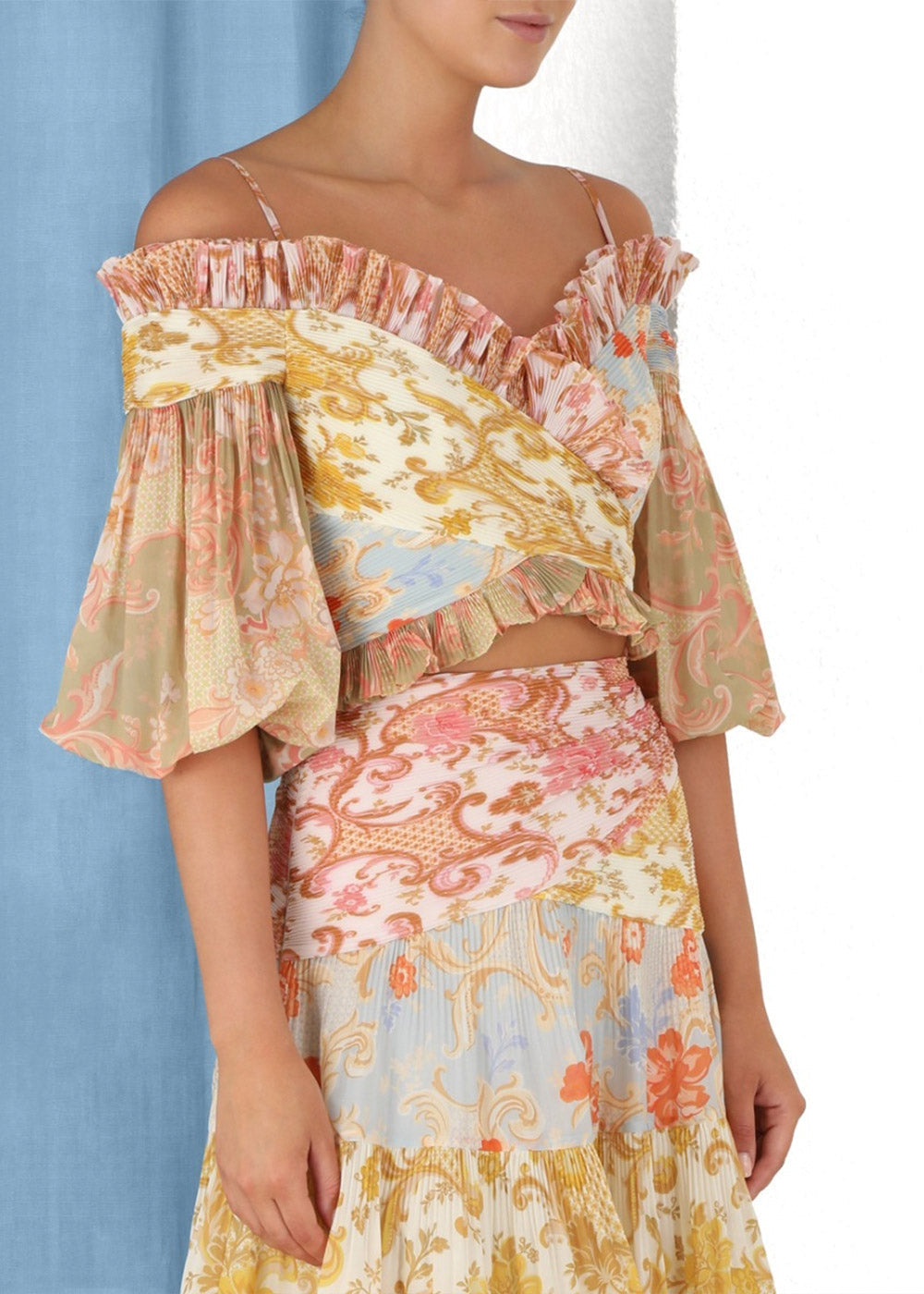 ZIMMERMANN Postcard pleated fan bodice