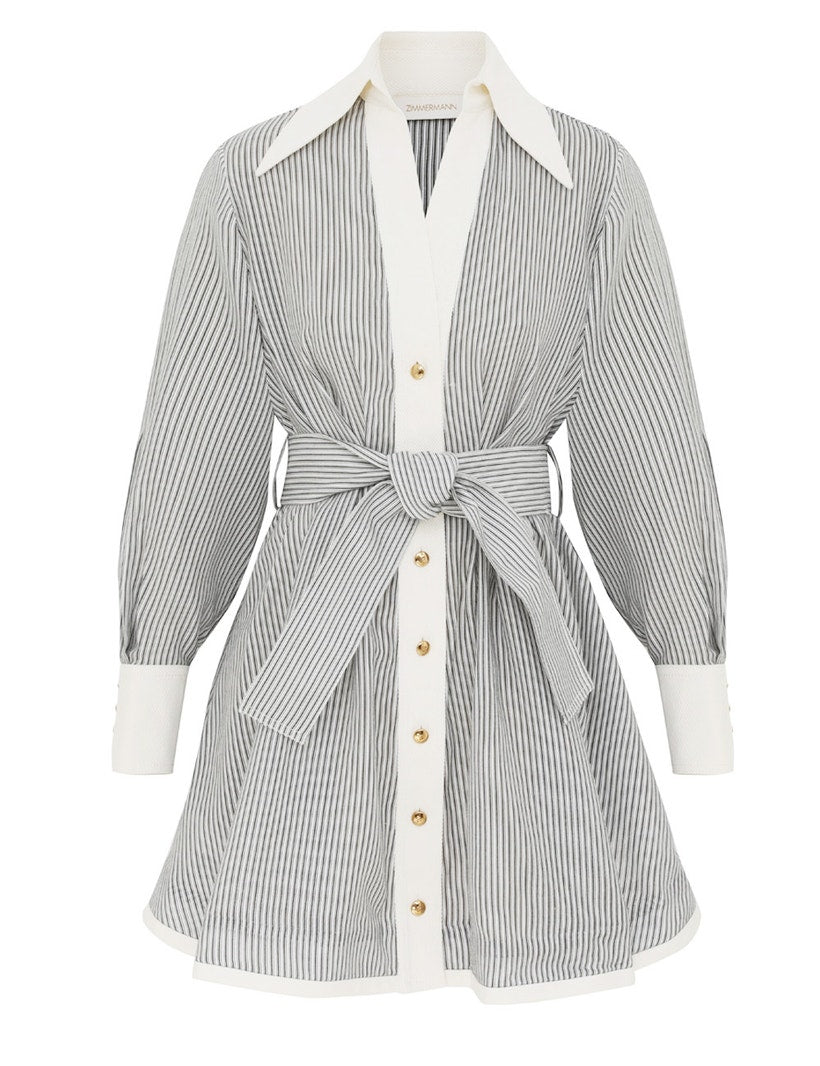 ZIMMERMANN
Hypnotic Tuck Mini Dress – Stripe