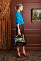 ALÉMAIS CLAUDIA AZURE KNIT POLO