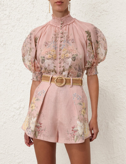 ZIMMERMANN Waverly Short Sleeve Blouse