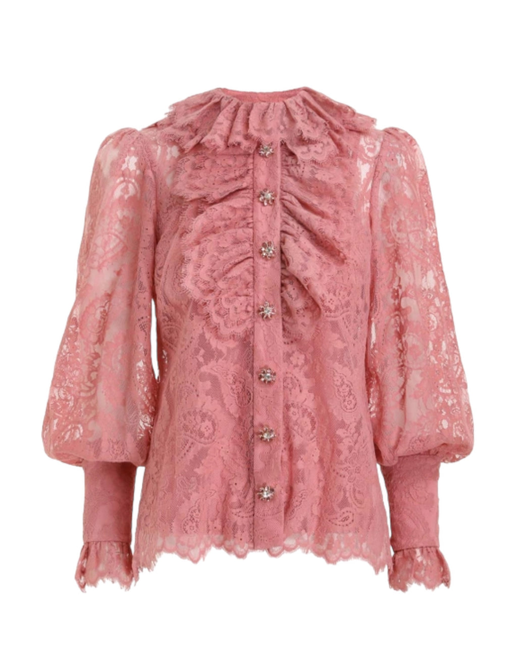 ZIMMERMANN Kaleidoscope Floral-Lace Overlay blouse