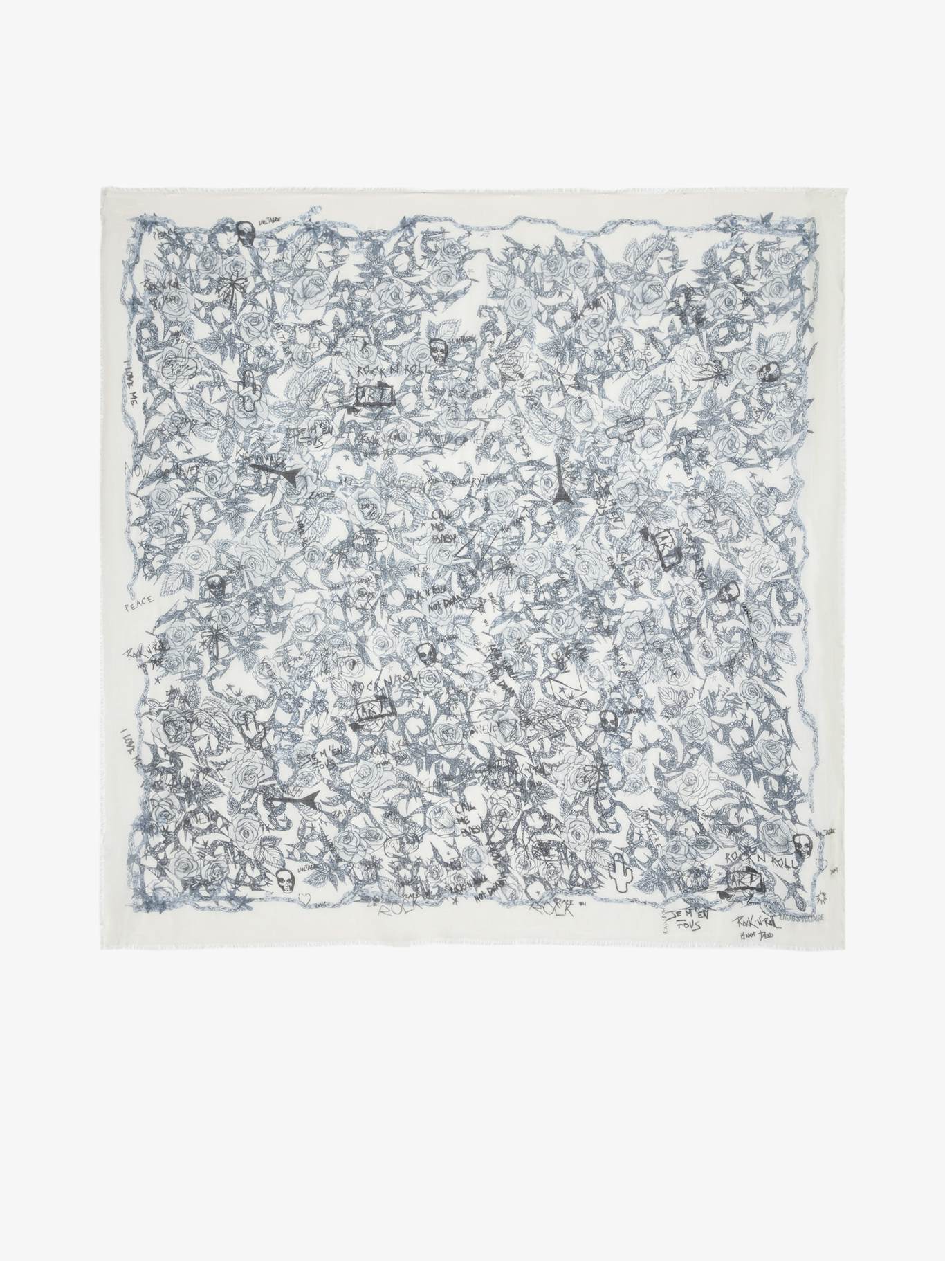 ZADIG & VOLTAIRE Kerry Scarf Roses 135