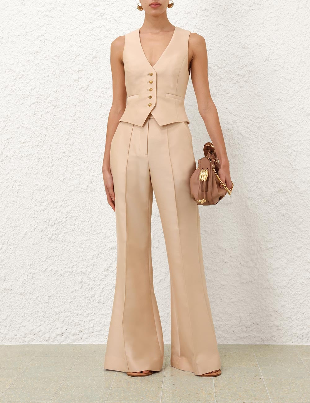 ZIMMERMANN
Illuminate Flare Pant – Macadamia