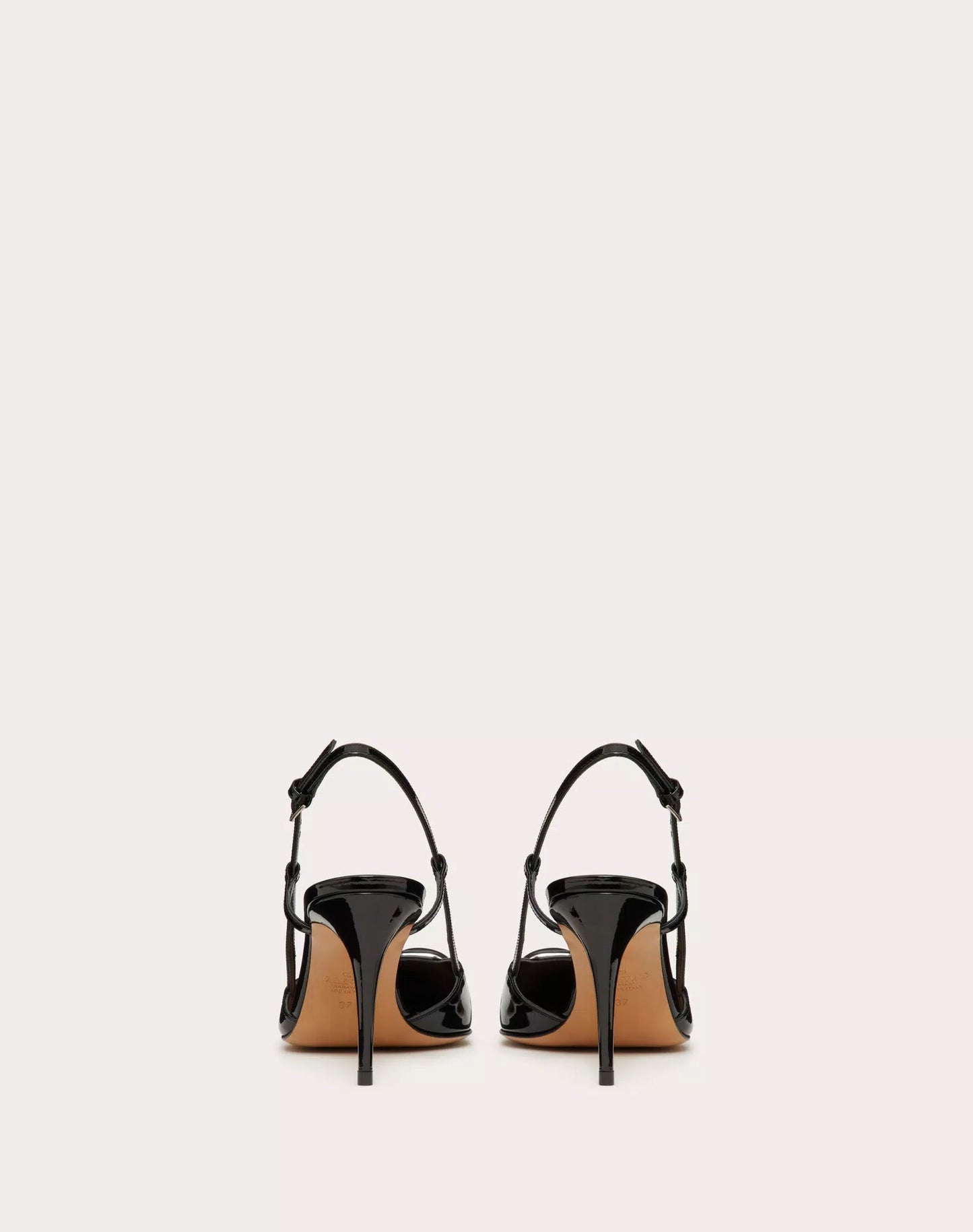 VALENTINO VLOGO SIGNATURE PATENT LEATHER SLINGBACK PUMP 80MM