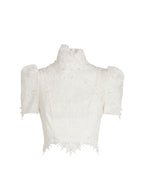 ZIMMERMANN High Tide cropped embroidered tulle top
