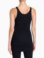 SAINT LAURENT Tank Top Dress in Ribbed Wool – Black