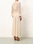 ZIMMERMANN Natura V Neck Button Bodice in Buff