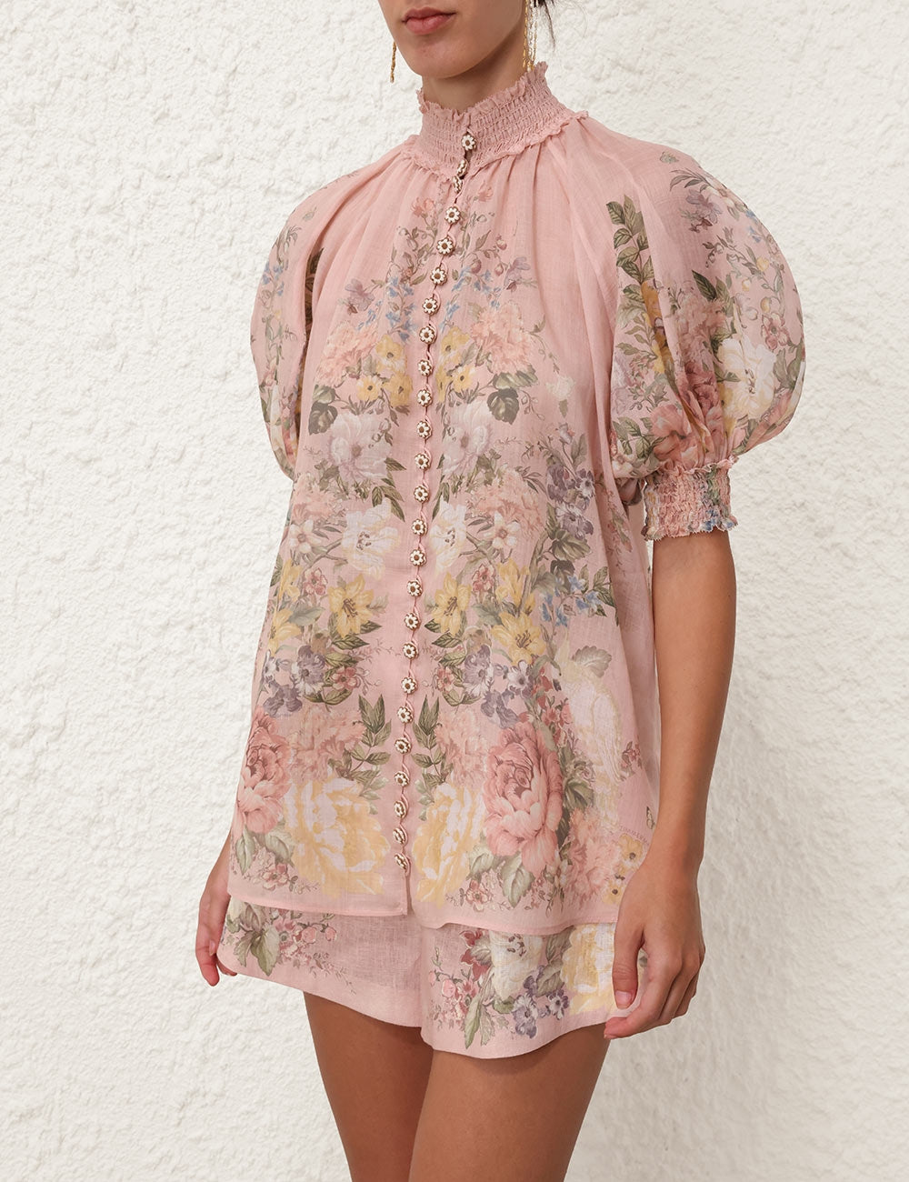 ZIMMERMANN Waverly Short Sleeve Blouse