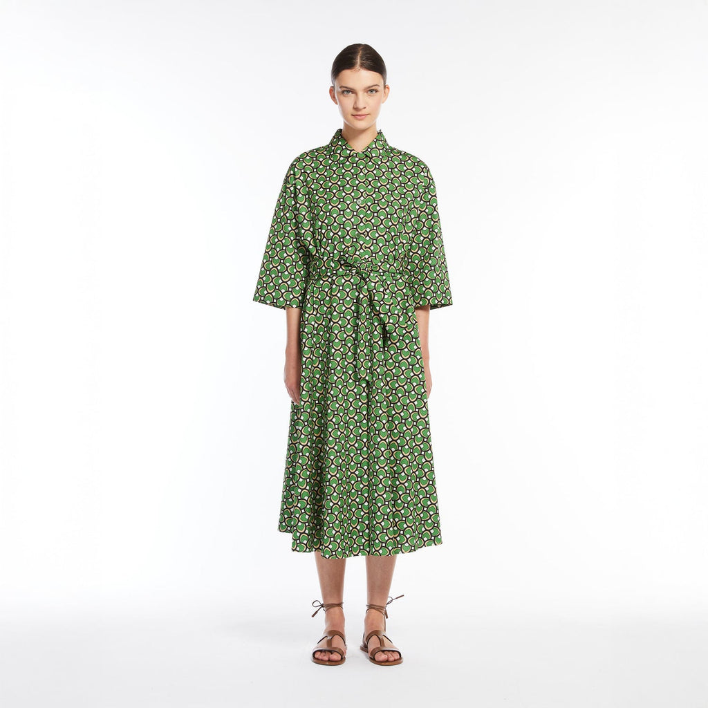 MAXMARA Weekend 
Varenna Cotton Shirt Dress
Green