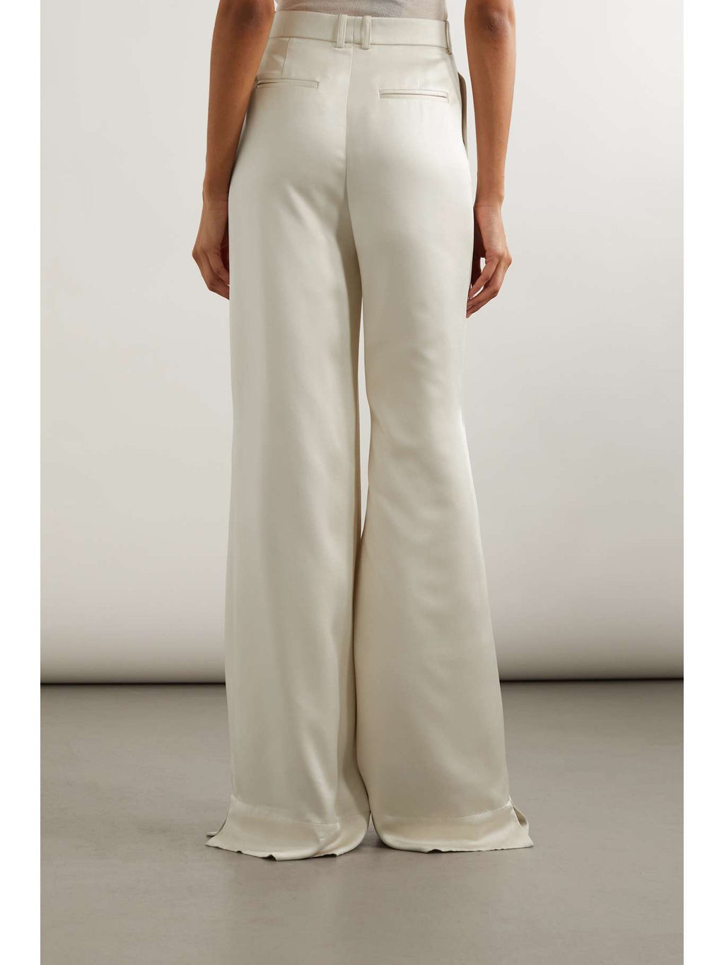 SAINT LAURENT Satin-crepe wide-leg pants