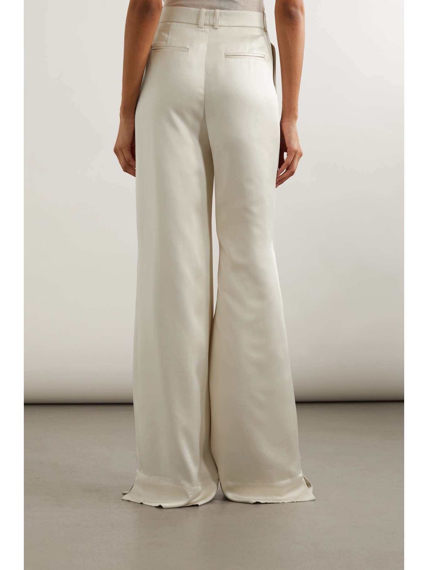SAINT LAURENT Satin-crepe wide-leg pants