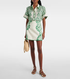 00102 ALÉMAIS

Olive Printed Shirt & Miniskirt Set