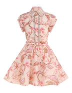 ZIMMERMANN Matchmaker Flip Dress in Coral Hibiscus