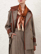 ZIMMERMANN
Hypnotic Check Wool Trench – Cream/Beige Check