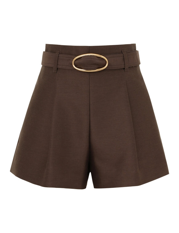 Zimmermann 
Illuminate Tailored Short – Espresso