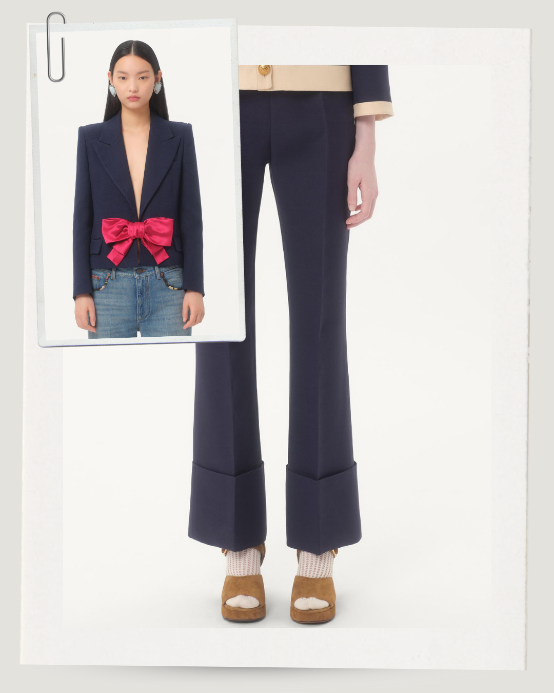 0002 VALENTINO GARAVANI — Crepe Couture Trousers