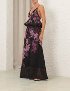 ZIMMERMANN
Dawning Ruffle Slip Dress – Black Lily