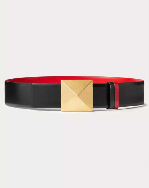 VALENTINO GARAVANI One Stud reversible leather belt 40MM