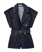 ZIMMERMANN
Crush Belted Denim Playsuit
