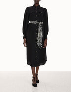 ZIMMERMANN Shirt silk midi belted dress