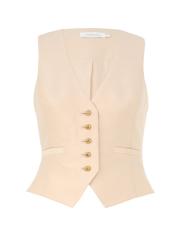 Zimmermann 
Illuminate Waistcoat – Macadamia