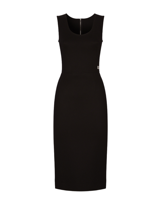DOLCE & GABBANA Sleeveless Milano rib midi dress