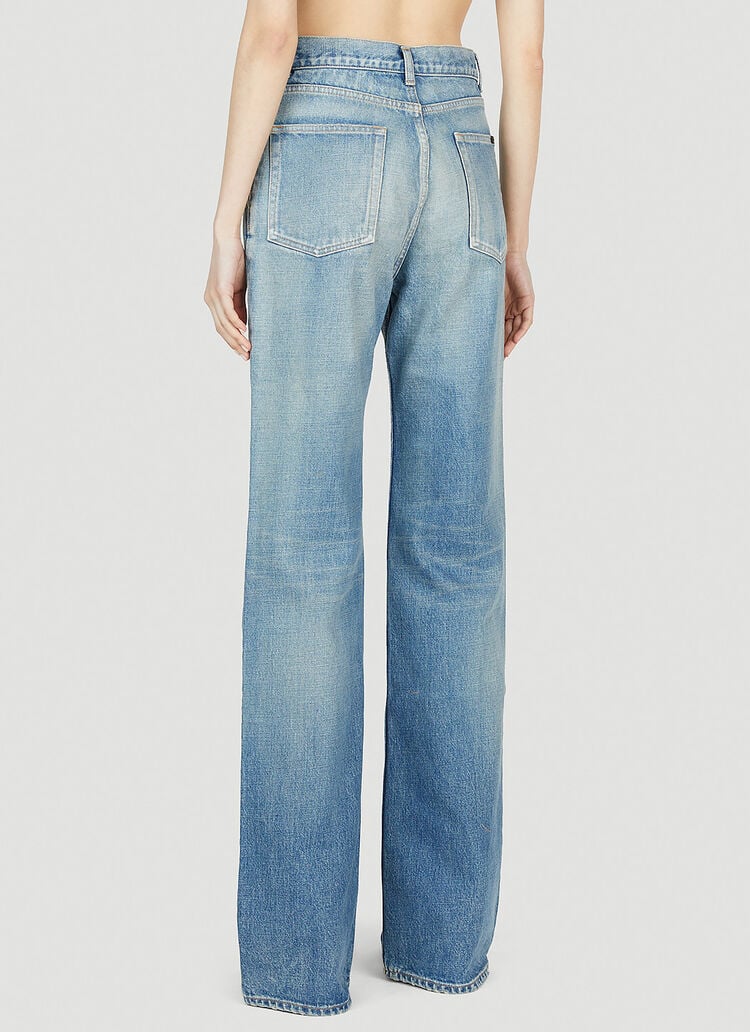 SAINT LAURENT 70'S JEANS IN BLUE VINTAGE DENIM
AUTHENTIC MEDIUM BLUE