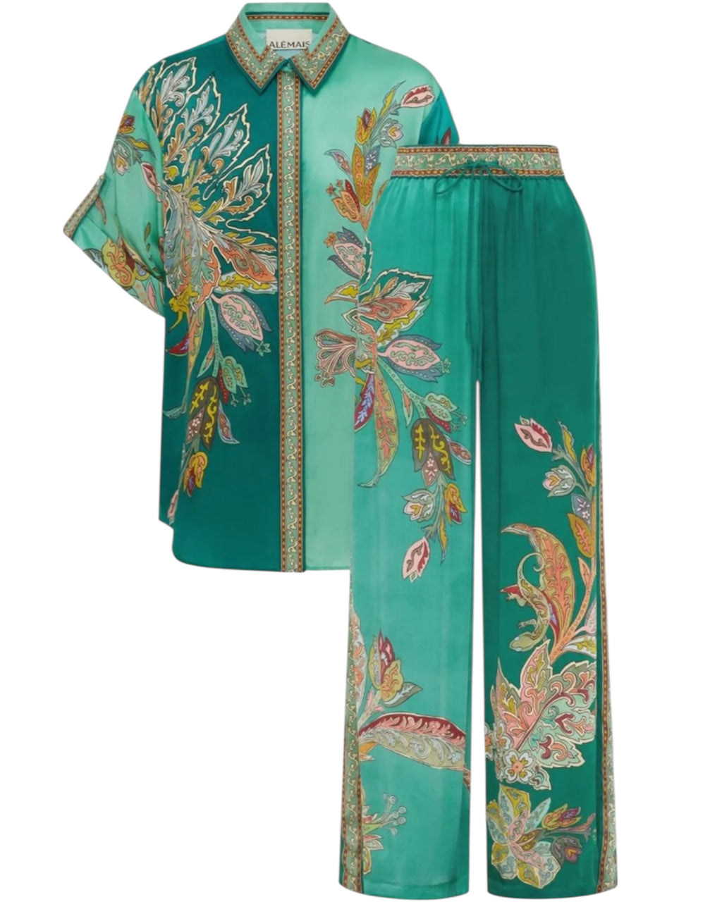 0112 ALÉMAIS

Franca Silk Shirt & Pant Set